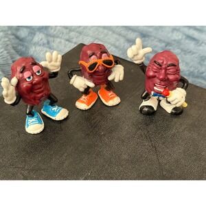 California Raisins Figures Lot of 3 1987 Calrab Vintage Collectible Toys